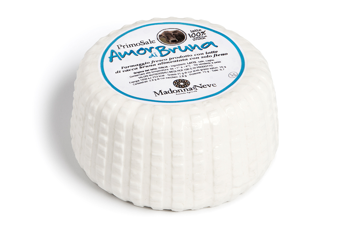 Formaggio Amor di Bruna formaggio primo sale, latte di bruna alpina, formaggi artigianali